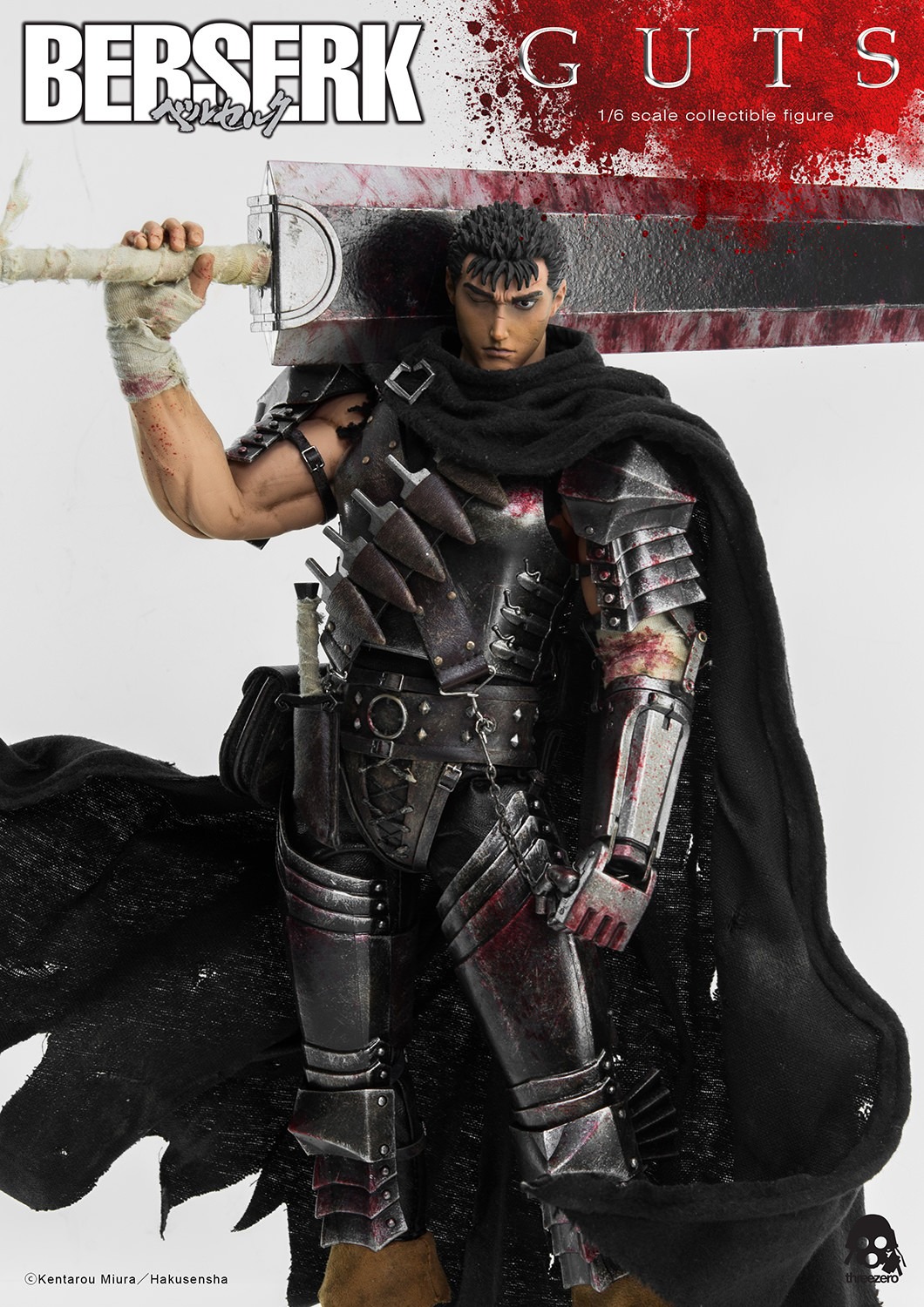 Pre-Order Threezero Berserk Guts Black Swordsman Sixth Scale Figure